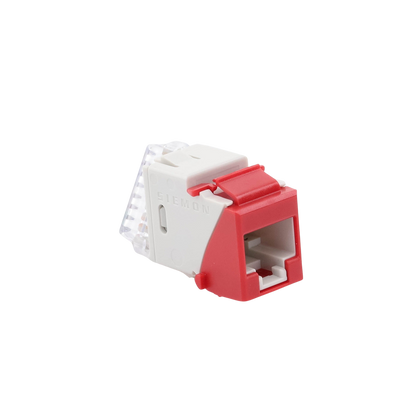 Jack Ultramax Cat6, UTP, Tipo Keystone, Color Rojo, Punch Down