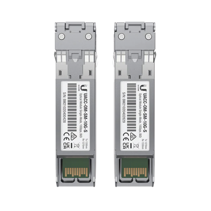 UFiber Módulo SFP+, transceptor MiniGibic MonoModo 10 Gbps, distancia 10 km, un conector LC. Incluye 2 piezas