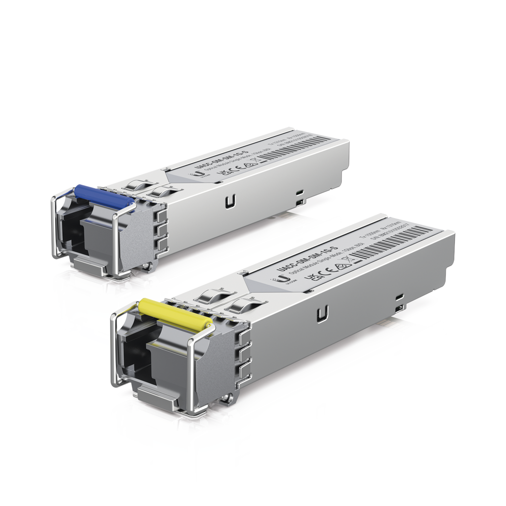UFiber Módulo SFP, transceptor MiniGibic MonoModo 1.25 Gbps, distancia 3km, Simplex, un conector LC, incluye 2 tranceptores