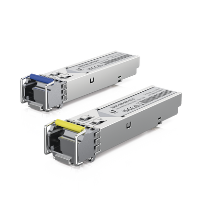 UFiber Módulo SFP, transceptor MiniGibic MonoModo 1.25 Gbps, distancia 3km, Simplex, un conector LC, incluye 2 tranceptores