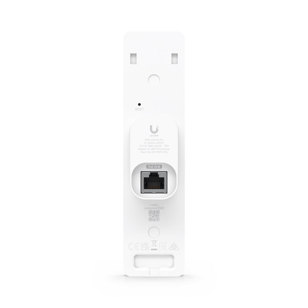 UniFi Access Kit de Inicio Gen2 Profesional para 1 puerta, (1) Lector NFC con pantalla táctil, audio 2 vías y cámara / (1) Lector NFC y de movimiento UA-G2 / Hub para conexiones para controlar una puerta con salida POE y energizar acc