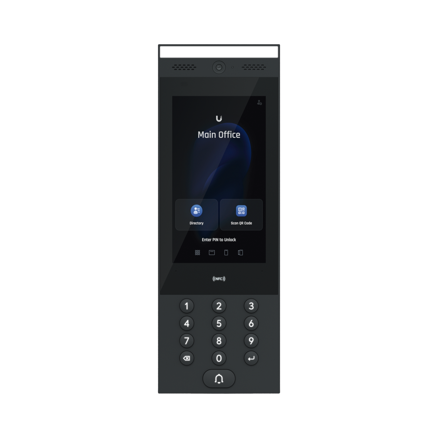 UniFi Intercom para interior/exterior IP65, Lector NFC y QR / Pantalla táctil 7", cámara, bocina y micrófono, sensor de movimiento, funciona con UniFi Access