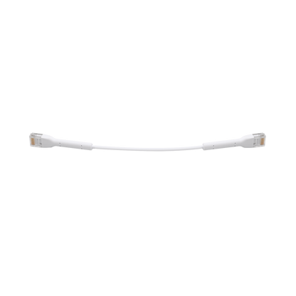 UniFi Ethernet Patch Cable Cat6 de 22 cm (8.66 pulgadas), Color Blanco