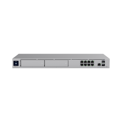 UniFi Dream Machine Pro Max – Cloud Gateway Empresarial con Soporte para 150 Dispositivos y 2000 Clientes, 5 Gbps de Ruteo con IDS/IPS, 2 Bahías para HDD 3.5”, SSD Interno de 128 GB, Failover, Balanceo de Carga y VPN/SD-WAN