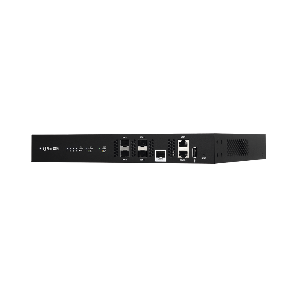 UFiber GPON OLT, Terminal de línea óptica hasta 512 ONUs concurrentes, con 4 puertos SFP GPON + 1 puertos SFP+ 10 G