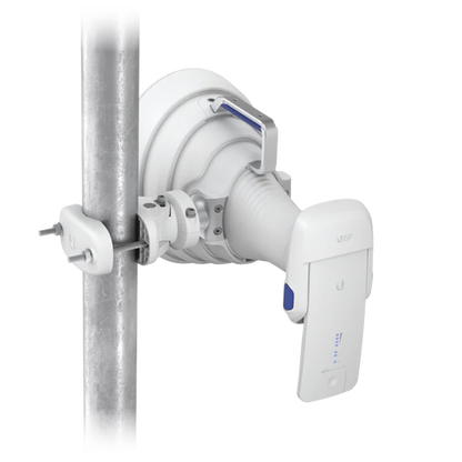 Antena Sectorial 30° tipo Horn para Multipunto, 19.5 dBi. Rango extendido 5.15 - 6.875 GHz. Alto aislamiento al ruido. Compatible solo con AF5XHD, RP5ACGEN2 y LTURocket