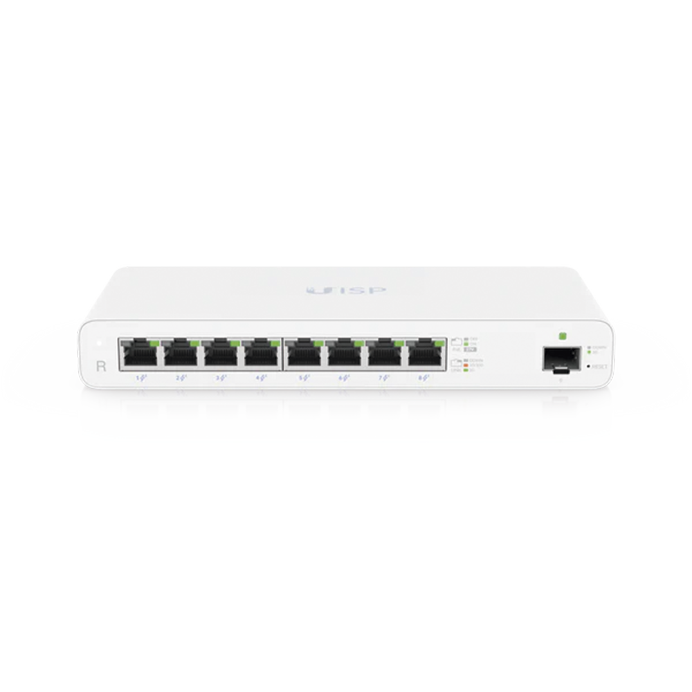 UISP Router Gigabit PoE Pasivo con 8 Puertos para Implementaciones MicroPoP y Redes Seguras