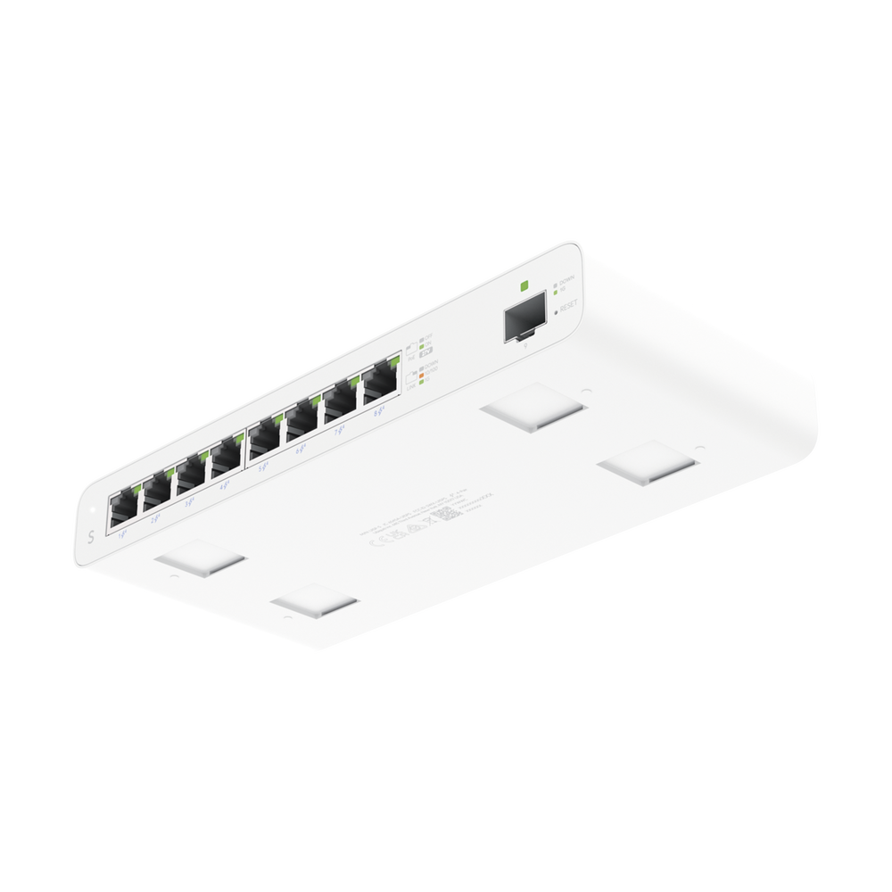 UISP Switch Gigabit PoE Pasivo de Capa 2 con 8 Puertos para Implementaciones MicroPoP