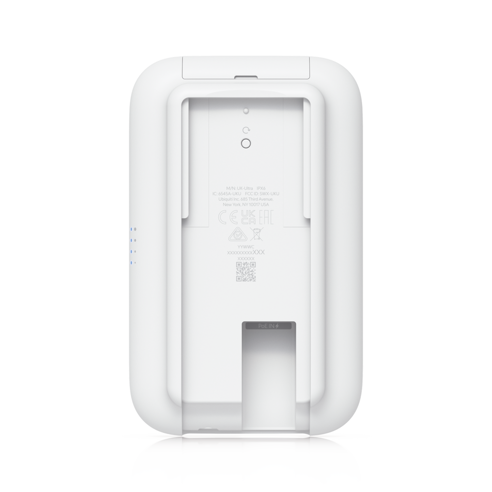 Access Point UniFi UK Ultra Navaja Suiza WiFi 5, MU-MIMO 2x2, instalación flexible, antena omnidireccional integrada, (2) conectores RP-SMA para antenas externas, para interior o exterior (IPX6)