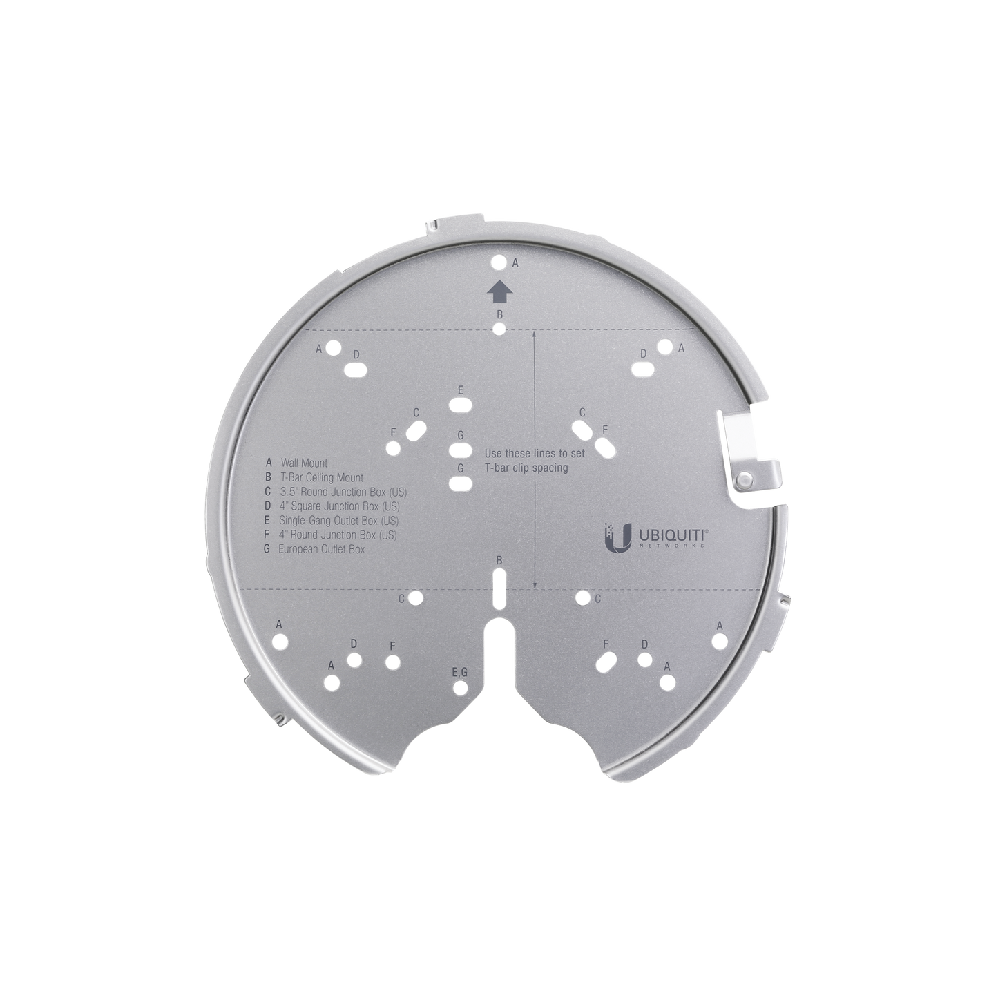 Montaje profesional para Access Points UniFi de plato (AC-PRO/AC-LR/AC-HD/U6-LR/U6-PRO/otros).