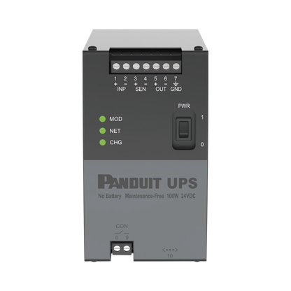 UPS Industrial de 100 Watts, 24 Vcd de Entrada, Instalación en Riel DIN Estándar de 35mm, Temperatura de operación de -40 a 60 ºC