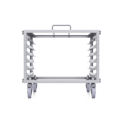 Rack Abierto 6U Compacto y Apilable sin Herramientas para Equipos UniFi, Ensamblaje Toolless, Ruedas con Seguro y Expansión a 12U con Kit de Apilado