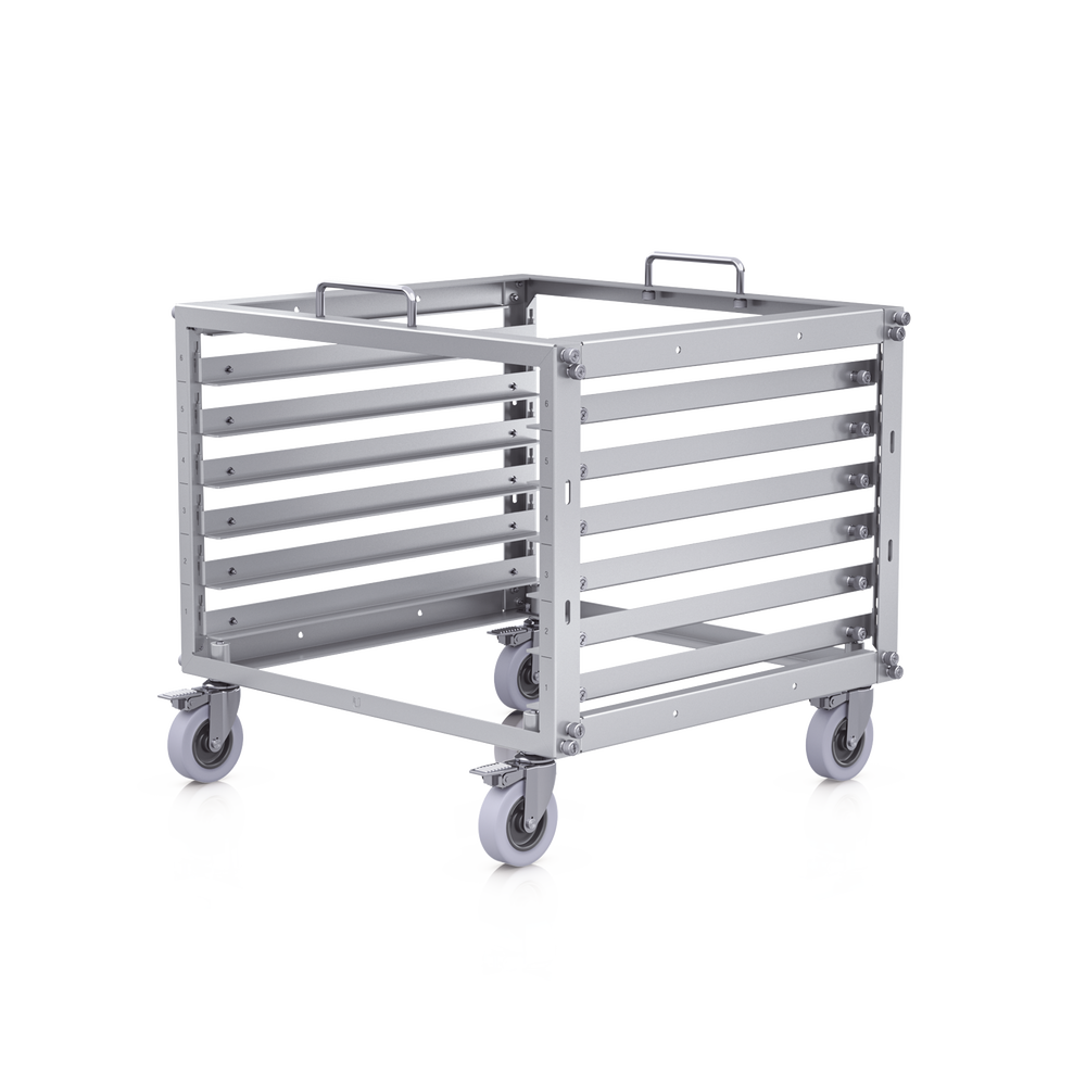 Rack Abierto 6U Compacto y Apilable sin Herramientas para Equipos UniFi, Ensamblaje Toolless, Ruedas con Seguro y Expansión a 12U con Kit de Apilado