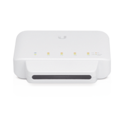 Switch UniFi FLEX de 5 puertos para semi-exterior IP55 (1 x PoE de entrada 802.3af/at/bt y 4 puertos PoE de salida 802.3af)