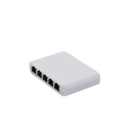 Switch UniFi Administrable Compacto de 5 Puertos 10/100/1000 Mbps, soporta entrada de PoE 802.3af/at