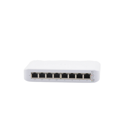 Switch UniFi Lite Administrable PoE de 8 Puertos 10/100/1000 Mbps (4 puertos 802.3af/at), 52 W