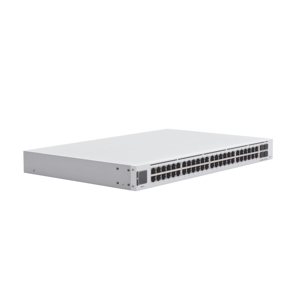 UniFi Switch USW-Pro-48, Capa 3 de 48 puertos Gigabit RJ-45 + 4 puertos 1/10G SFP+, pantalla informativa