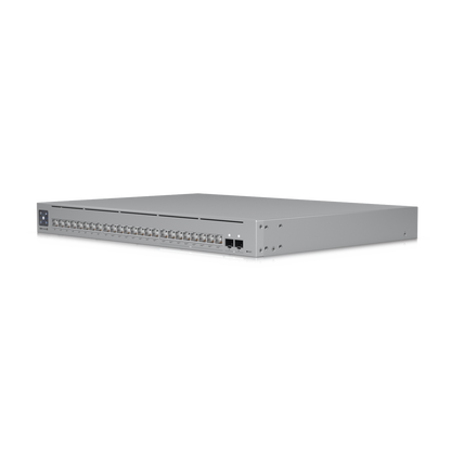 UniFi Switch Pro Max 24 POE, 24 puertos (8 puertos POE++ 2.5 GbE y 16 puertos GbE POE+), 2 puertos SFP+ 10G, 400W, pantalla táctil