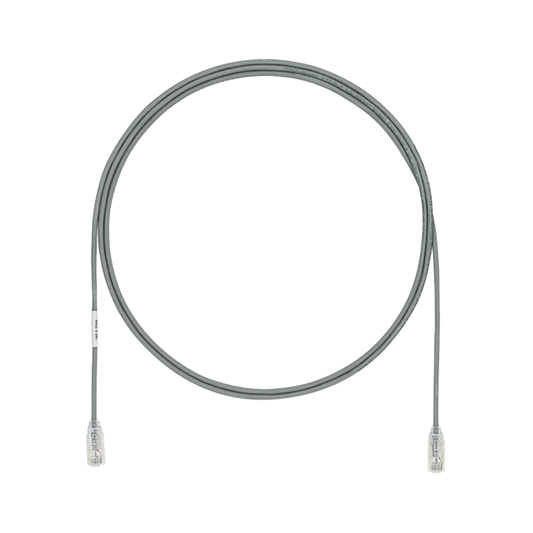 Cable de Parcheo TX6, UTP Cat6, Diámetro Reducido (28AWG), Color Gris, 1.5 Metros (4.92 Pies)