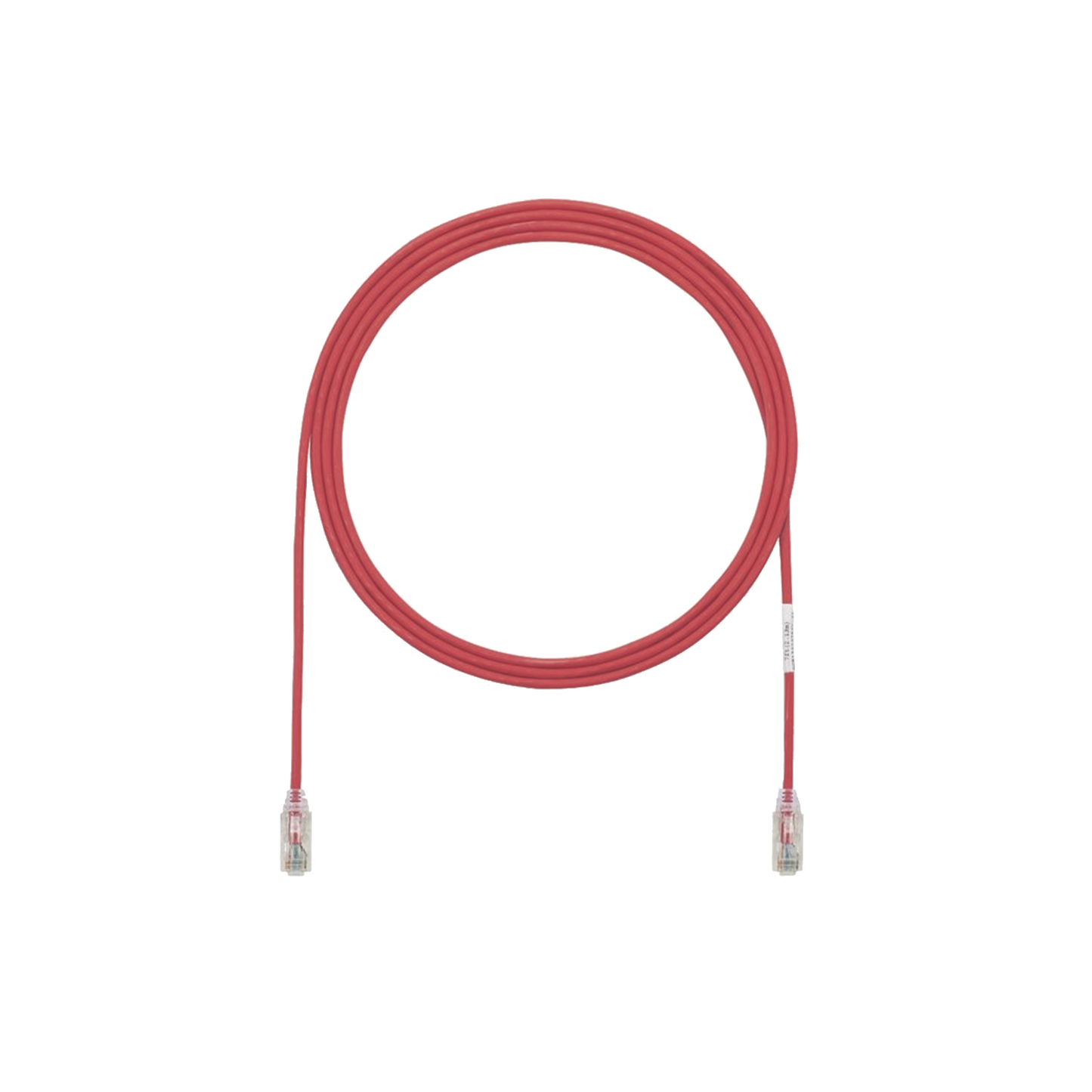Cable de Parcheo TX6, UTP Cat6, Diámetro Reducido (28AWG), Color Rojo, 3.05 Metros (10 Pies)