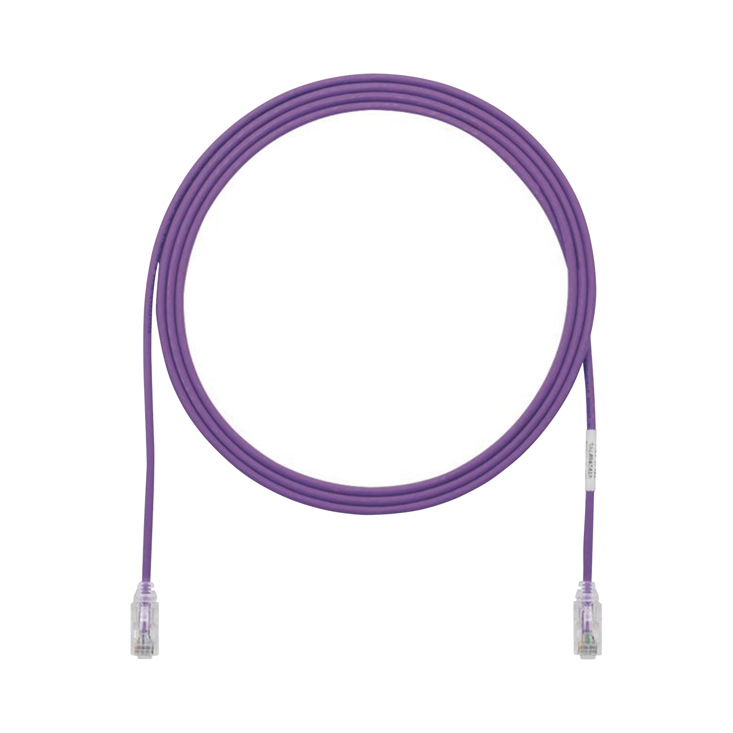 Cable de Parcheo TX6, UTP Cat6, Diámetro Reducido (28AWG), Color Violeta, 3.66 Metros (12 Pies)