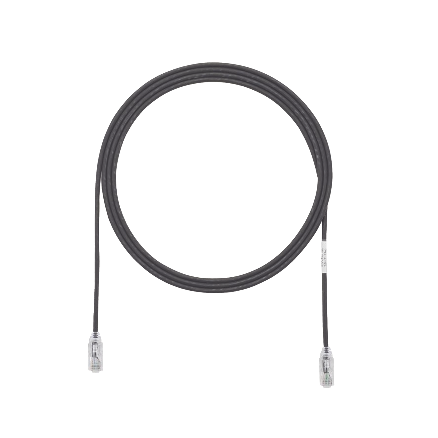 Cable de Parcheo TX6, UTP Cat6, Diámetro Reducido (28AWG), Color Negro, 4.57 Metros (15 Pies)