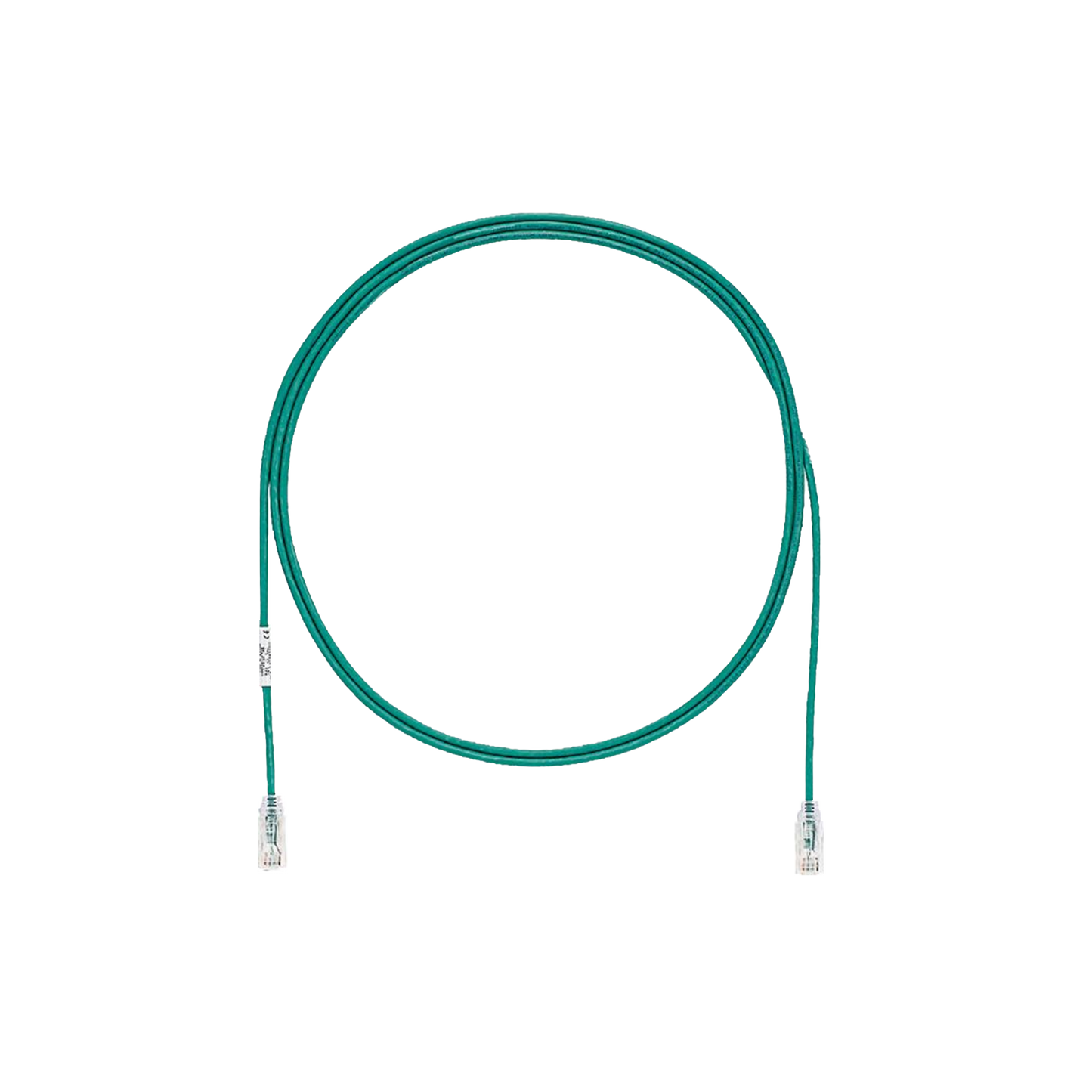 Cable de Parcheo TX6, UTP Cat6, Diámetro Reducido (28AWG), Color Verde, 0.3 Metros (1 Pie)