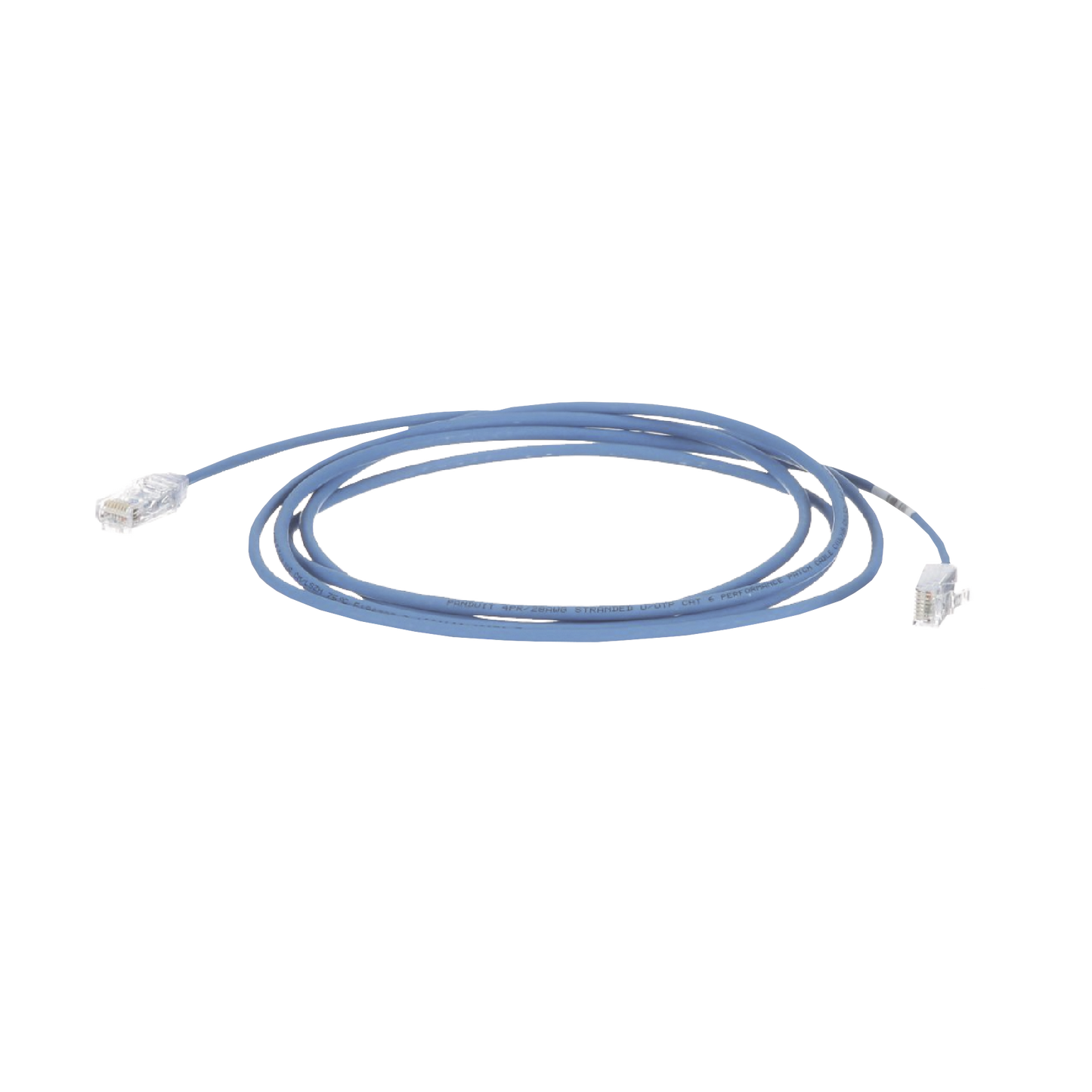Cable de Parcheo TX6, UTP Cat6, Diámetro Reducido (28AWG), Color Azul, 7.92 Metros (26 Pies)