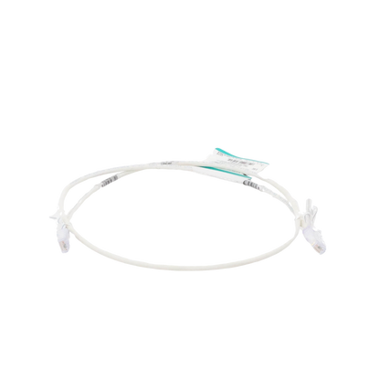 Cable de Parcheo TX6, UTP Cat6, Diámetro Reducido (28AWG), Color Blanco Mate, 0.91 Metros (3 Pies)