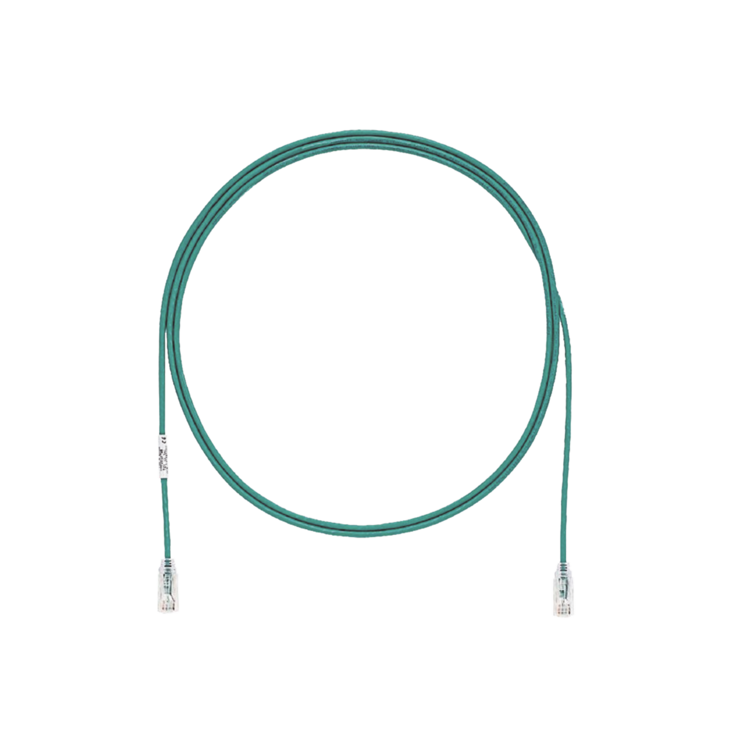Cable de Parcheo TX6, UTP Cat6, Diámetro Reducido (28AWG), Color Verde, 9.14 Metros (30 Pies)