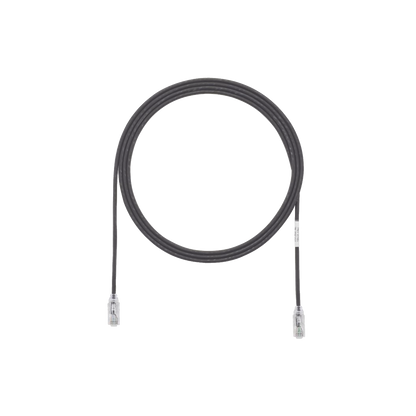 Cable de Parcheo TX6, UTP Cat6, Diámetro Reducido (28AWG), Color Negro, 0.91 Metros (3 Pies)