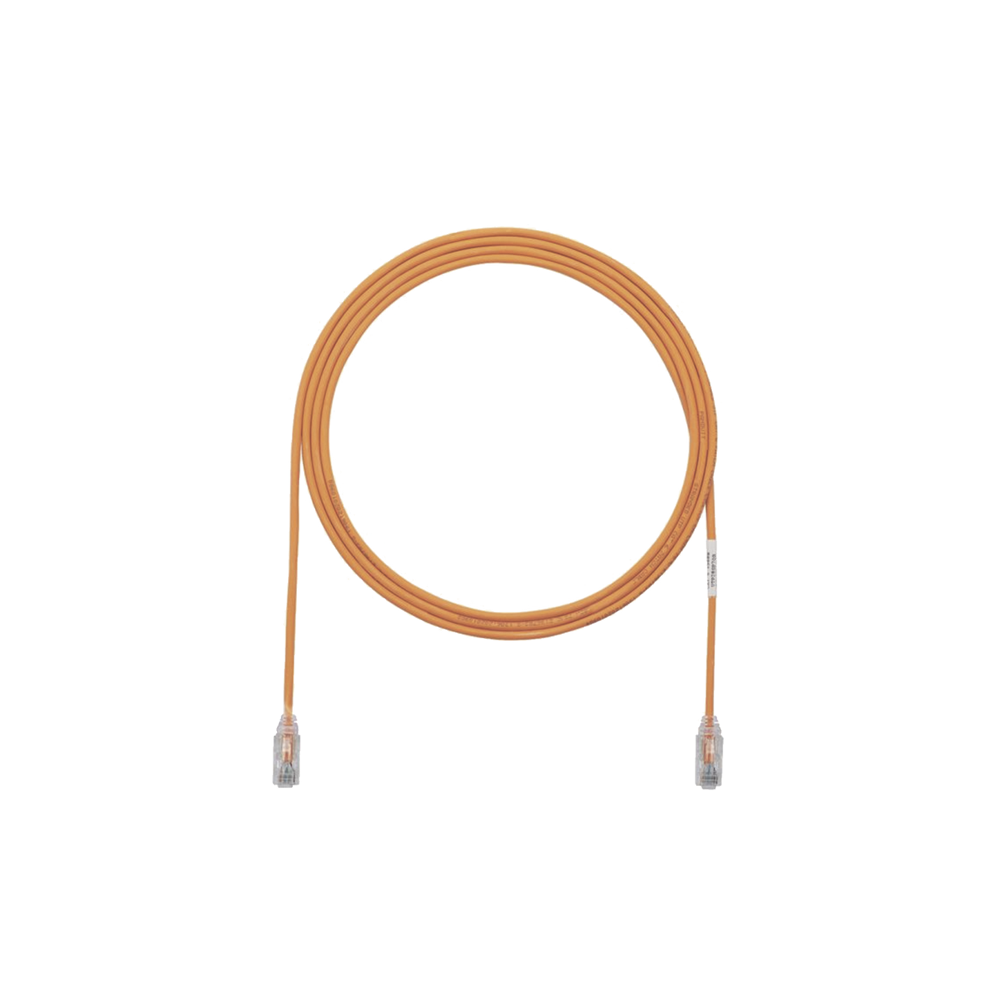 Cable de Parcheo TX6, UTP Cat6, Diámetro Reducido (28AWG), Color Naranja, 0.91 Metros (3 Pies)