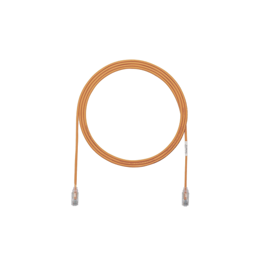 Cable de Parcheo TX6, UTP Cat6, Diámetro Reducido (28AWG), Color Naranja, 0.91 Metros (3 Pies)