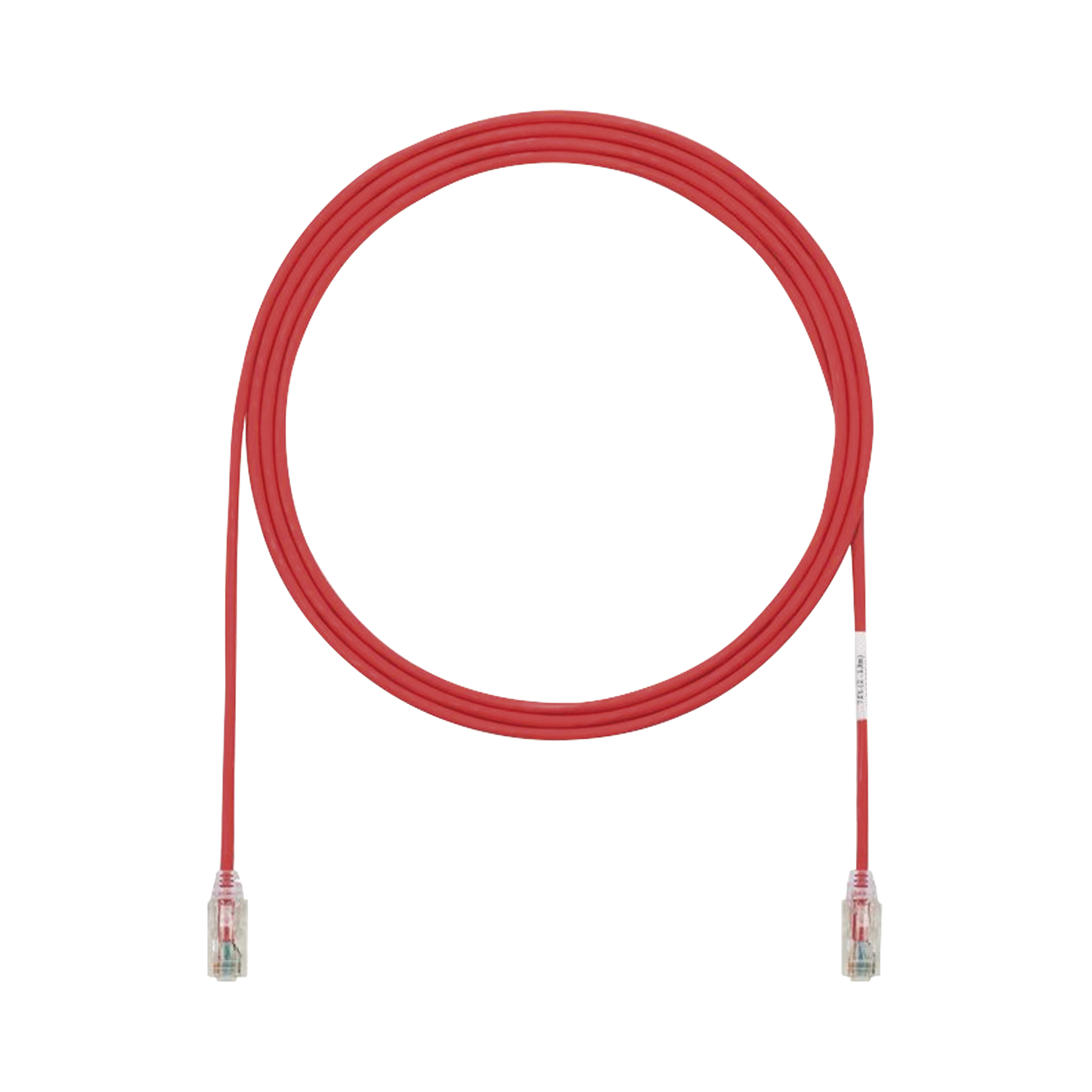Cable de Parcheo TX6, UTP Cat6, Diámetro Reducido (28AWG), Color Rojo, 0.91 Metros (3 Pies)