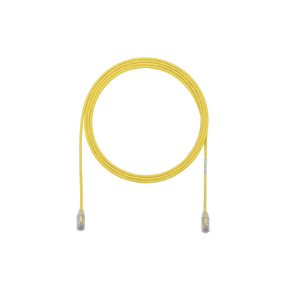 Cable de Parcheo TX6, UTP Cat6, Diámetro Reducido (28AWG), Color Amarillo, 0.91 Metros (3 Pies)