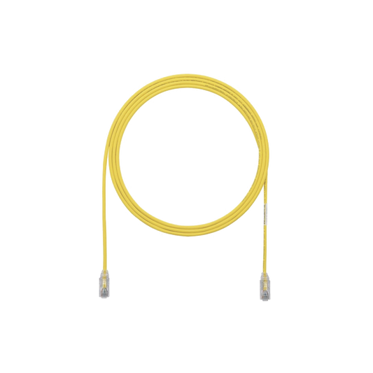 Cable de Parcheo TX6, UTP Cat6, Diámetro Reducido (28AWG), Color Amarillo, 0.91 Metros (3 Pies)