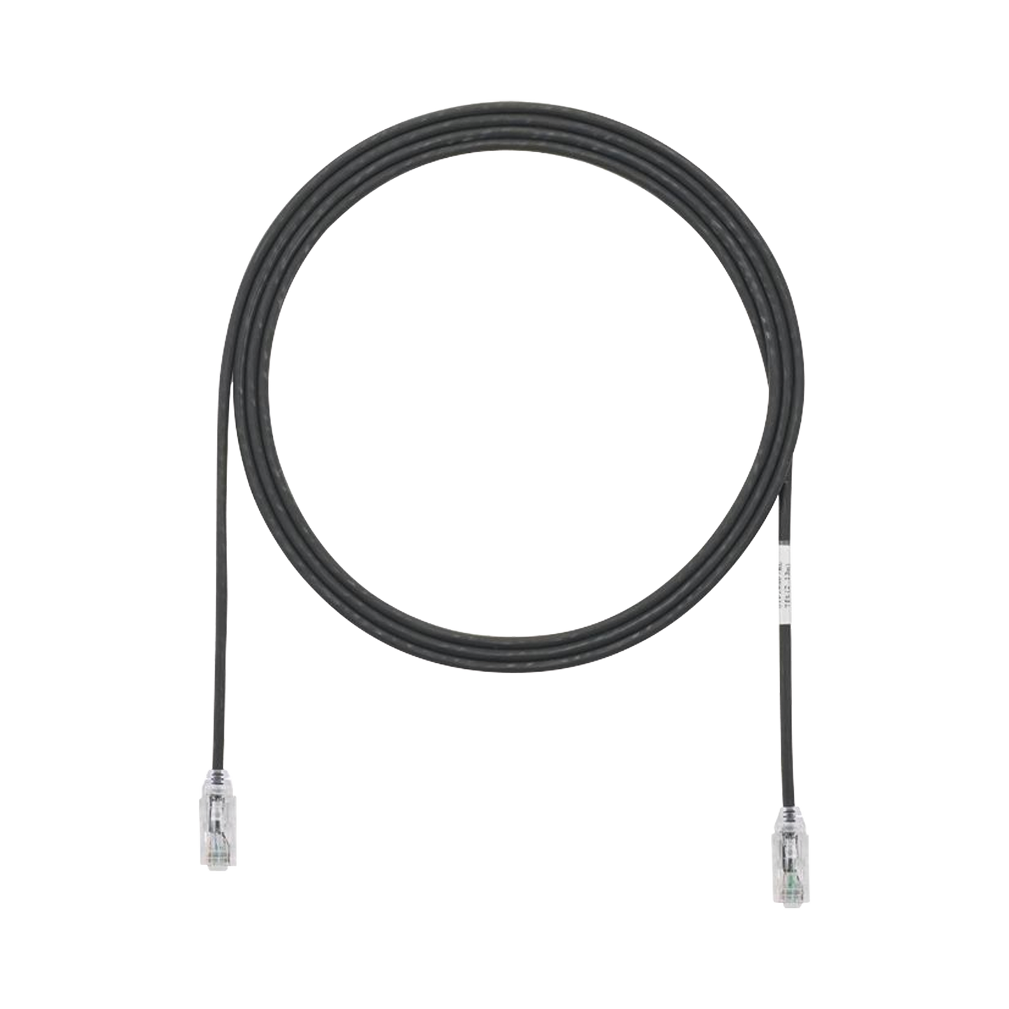 Cable de Parcheo TX6, UTP Cat6, Diámetro Reducido (28AWG), Color Negro, 1.22 Metros (4 Pies)