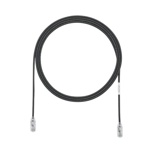 Cable de Parcheo TX6, UTP Cat6, Diámetro Reducido (28AWG), Color Negro, 1.52 Metros (5 Pies)