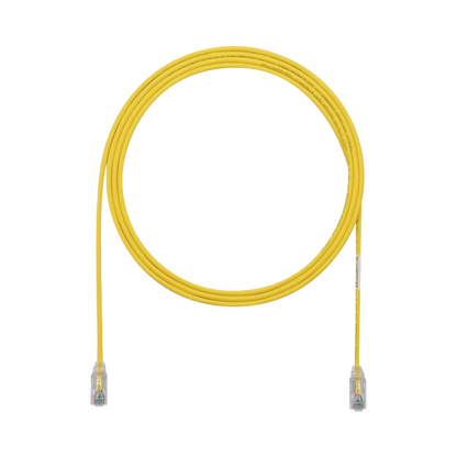 Cable de Parcheo TX6, UTP Cat6, Diámetro Reducido (28AWG), Color Amarillo, 1.52 Metros (5 Pies)