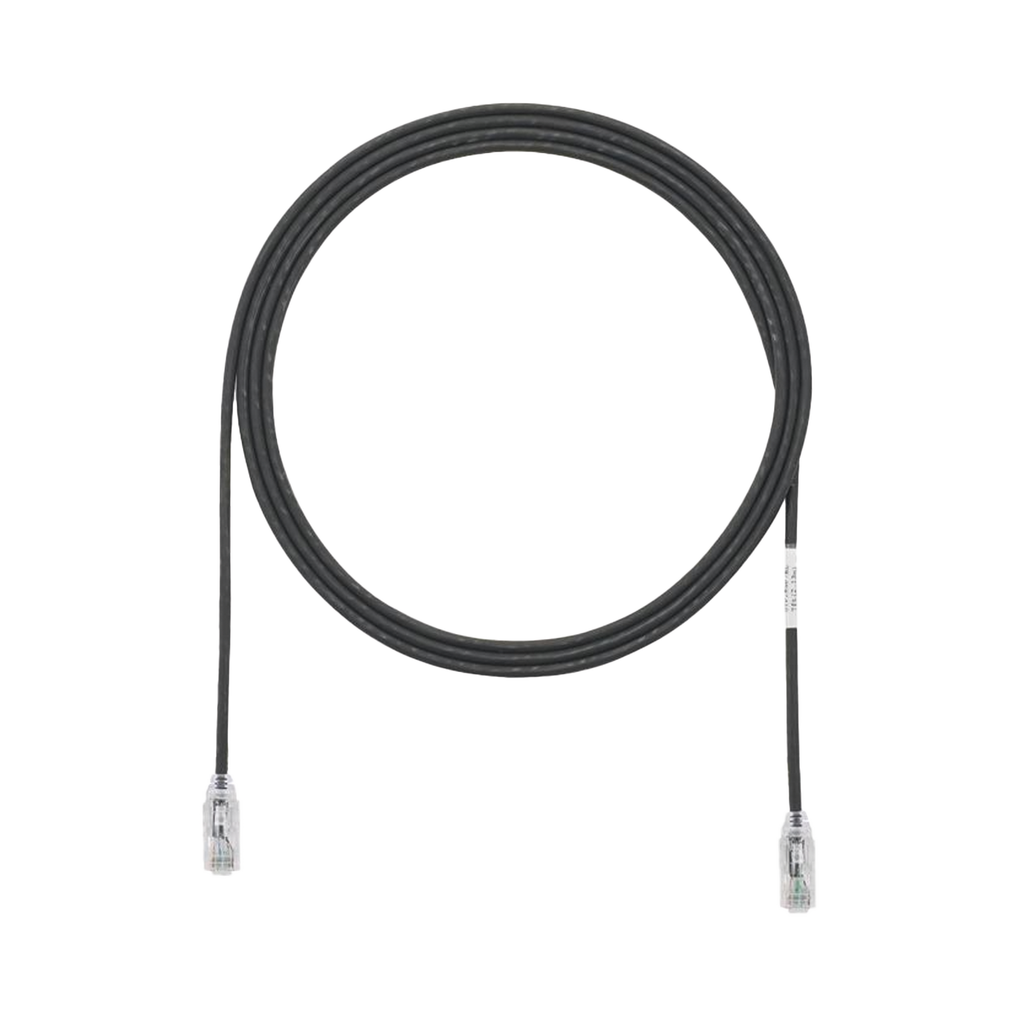 Cable de Parcheo TX6, UTP Cat6, Diámetro Reducido (28AWG), Color Negro, 1.83 Metros (6 Pies)