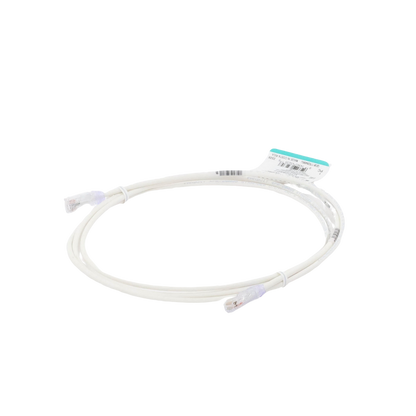 Cable de Parcheo TX6, UTP Cat6, Diámetro Reducido (28AWG), Color Blanco Mate, 2.13 Metros (7 Pies)