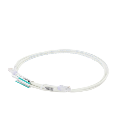Cable de Parcheo TX6, UTP Cat6, Diámetro Reducido (28AWG), Color Blanco Mate, 2.13 Metros (7 Pies)