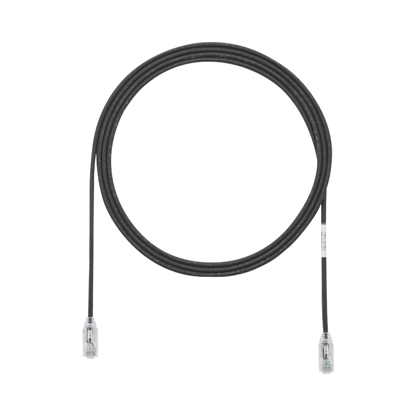 Cable de Parcheo TX6, UTP Cat6, Diámetro Reducido (28AWG), Color Negro, 2.13 Metros (7 Pies)