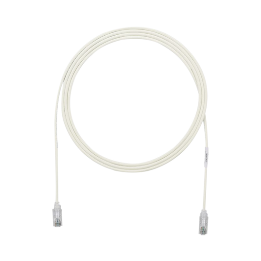 Cable de Parcheo TX6, UTP Cat6, Diámetro Reducido (28AWG), Color Gris, 2.13 Metros (7 Pies)