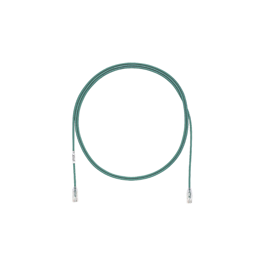 Cable de Parcheo TX6, UTP Cat6, Diámetro Reducido (28AWG), Color Verde, 2.74 Metros (9 Pies)
