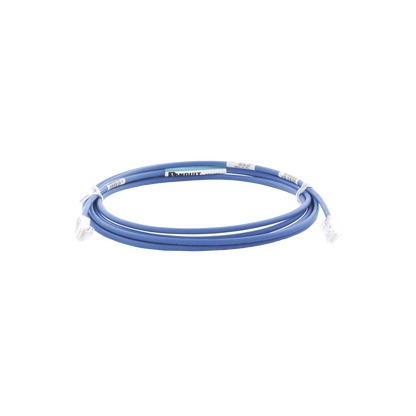 Cable de Parcheo UTP Cat6A, CM/LSZH, Diámetro Reducido (28AWG), Color Azul, 3.05 Metros (10 Pies)