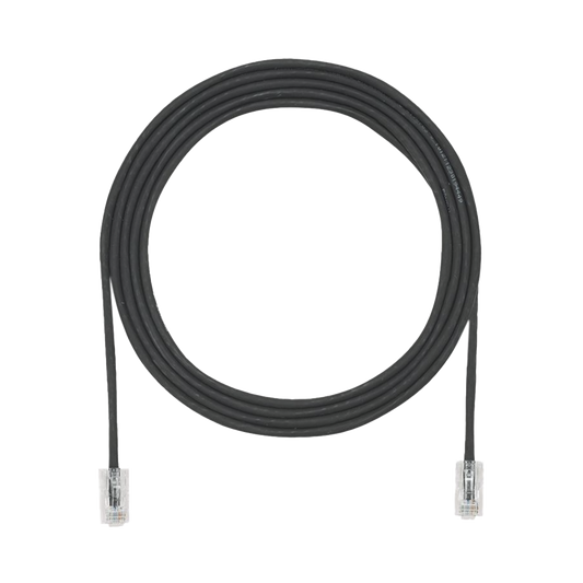 Cable de Parcheo UTP Cat6A, CM/LSZH, Diámetro Reducido (28AWG), Color Negro, 3.66 Metros (12 Pies)