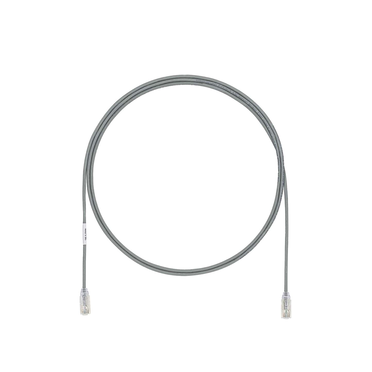 Cable de Parcheo UTP Cat6A, CM/LSZH, Diámetro Reducido (28AWG), Color Gris, 4.57 Metros (15 Pies)