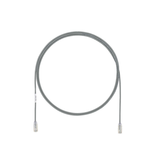 Cable de Parcheo UTP Cat6A, CM/LSZH, Diámetro Reducido (28AWG), Color Gris, 4.57 Metros (15 Pies)