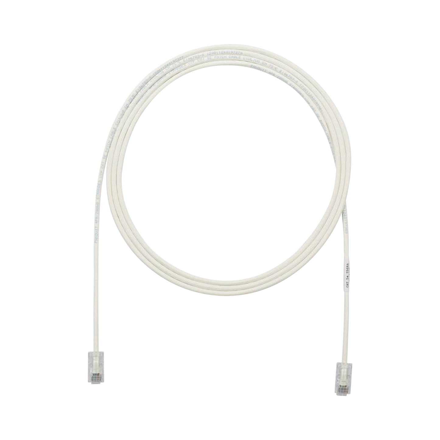 Cable de Parcheo UTP Cat6A, CM/LSZH, Diámetro Reducido (28AWG), Color Blanco Mate, 6.1 Metros (20 Pies)
